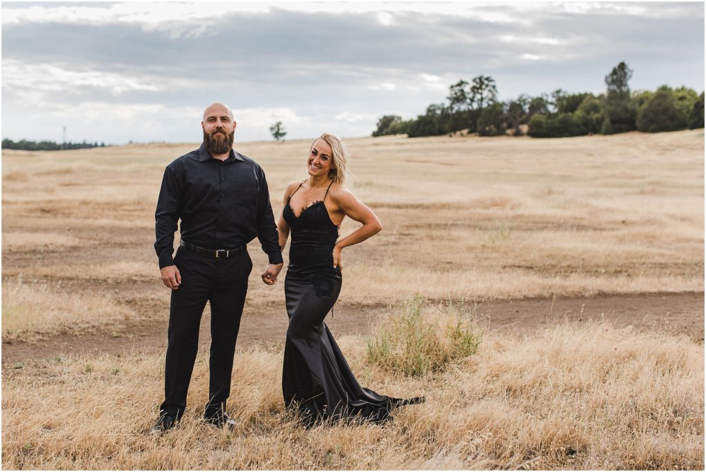 Stormy California Engagement Session with Black Smoke Bombs by Ashley Carlascio Photography.