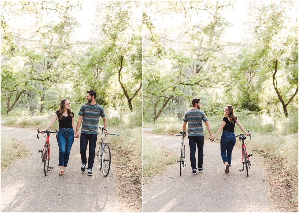 Date Night Inspired Engagement Session with Bikes by Ashley Carlascio Photography.