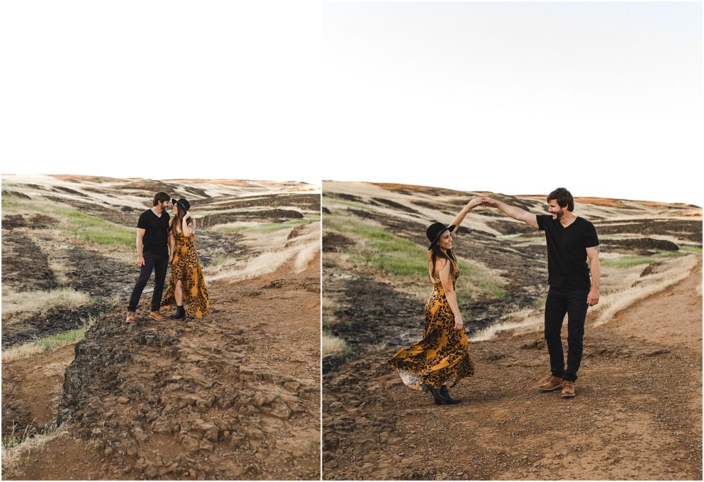 Table Mountain California Edgy Engagement Session by Ashley Carlascio Photography.