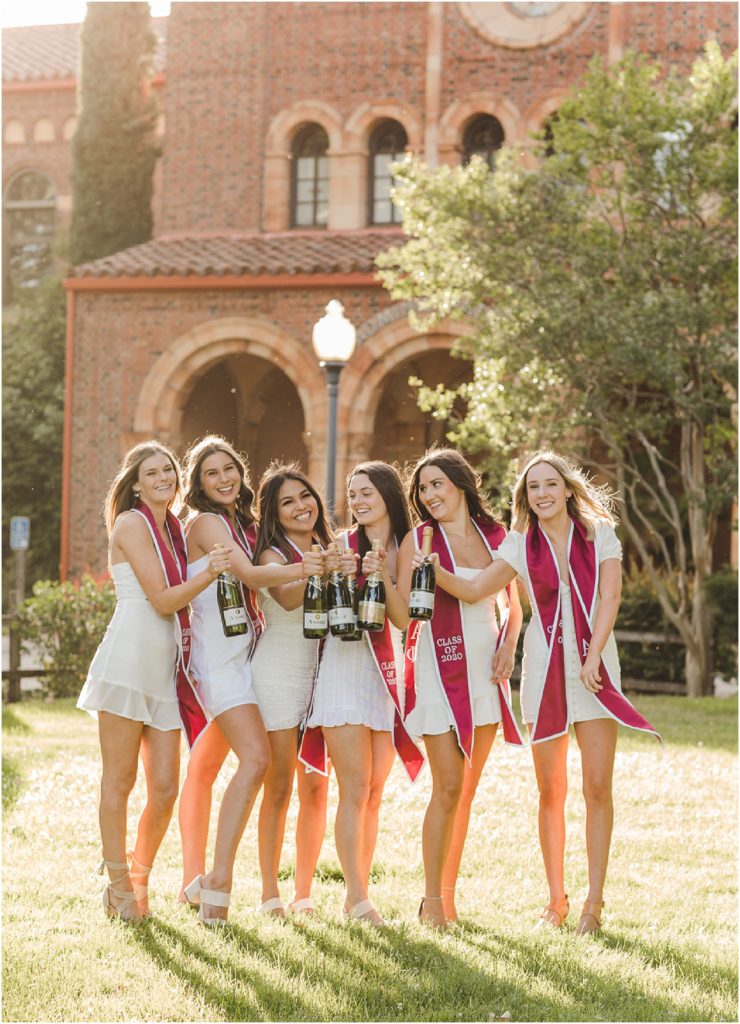 Grad photos with Sorority Sisters at Chico State University by Ashley Carlascio Photography