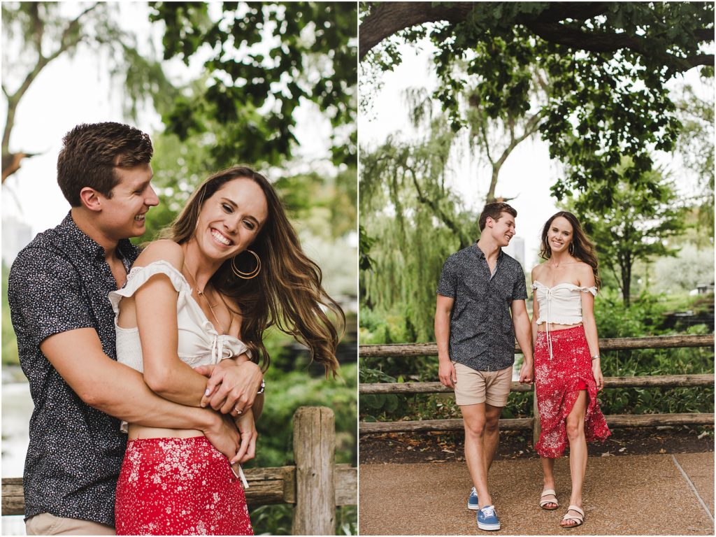 Fun and light-hearted engagement photos in Chicago by Bay Area, California photographer, Ashley Carlascio Photography.