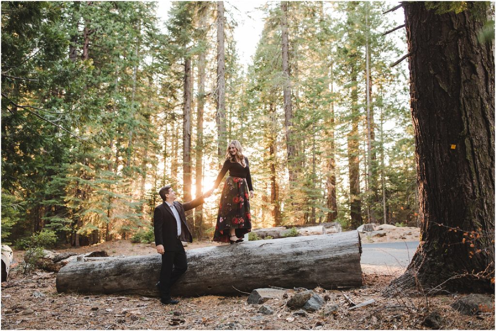 Fall engagement photos in the Butte Meadows in Northern California by Ashley Carlascio Photography.