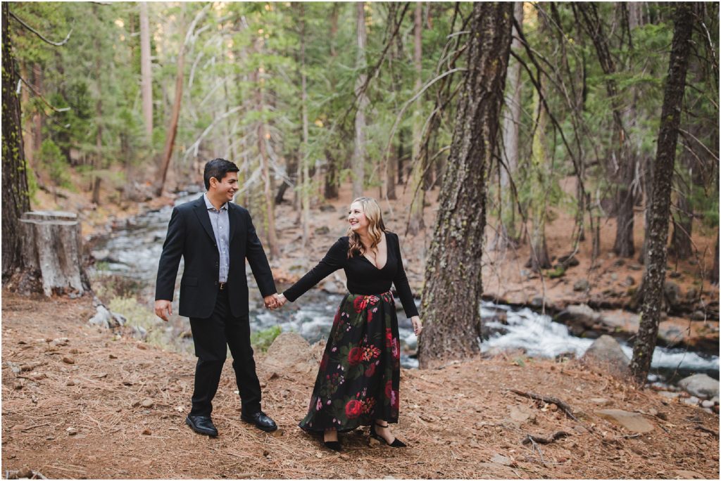 Fall engagement photos in the Butte Meadows in Northern California by Ashley Carlascio Photography.