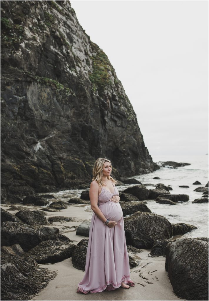 Coastal Gualala Maternity Session with Ashley Carlascio Photography.