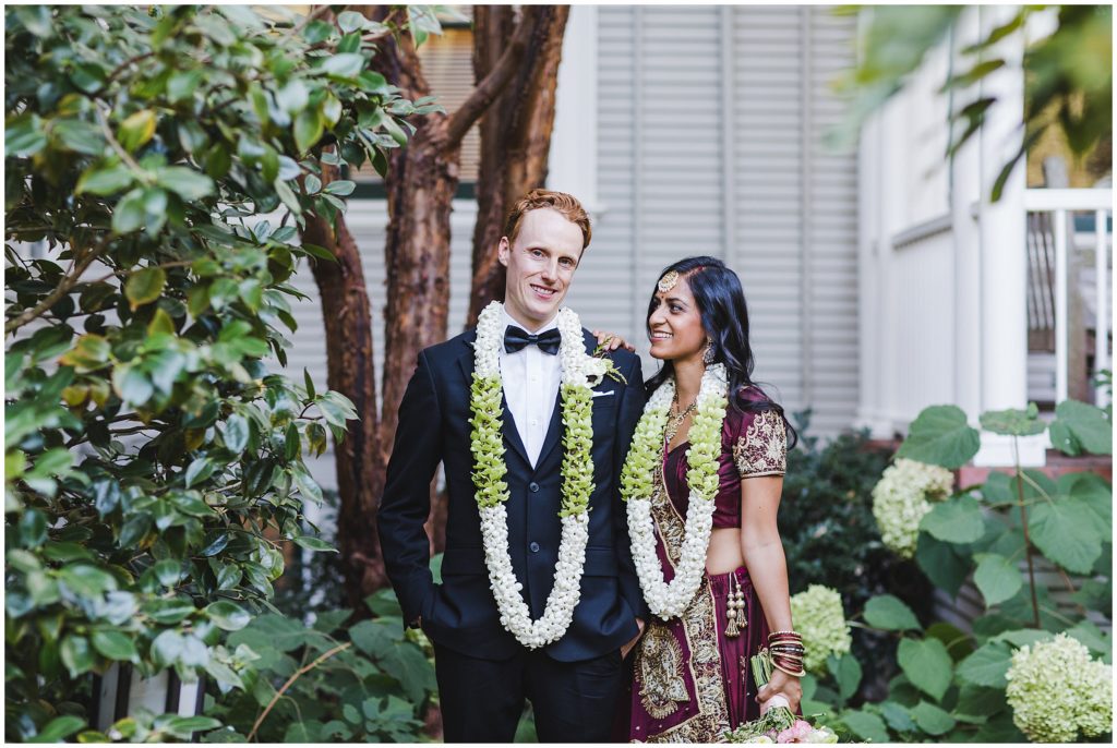 Intimate Hindu micro-wedding at Gamble Gardens in California by Ashley Carlascio Photography.