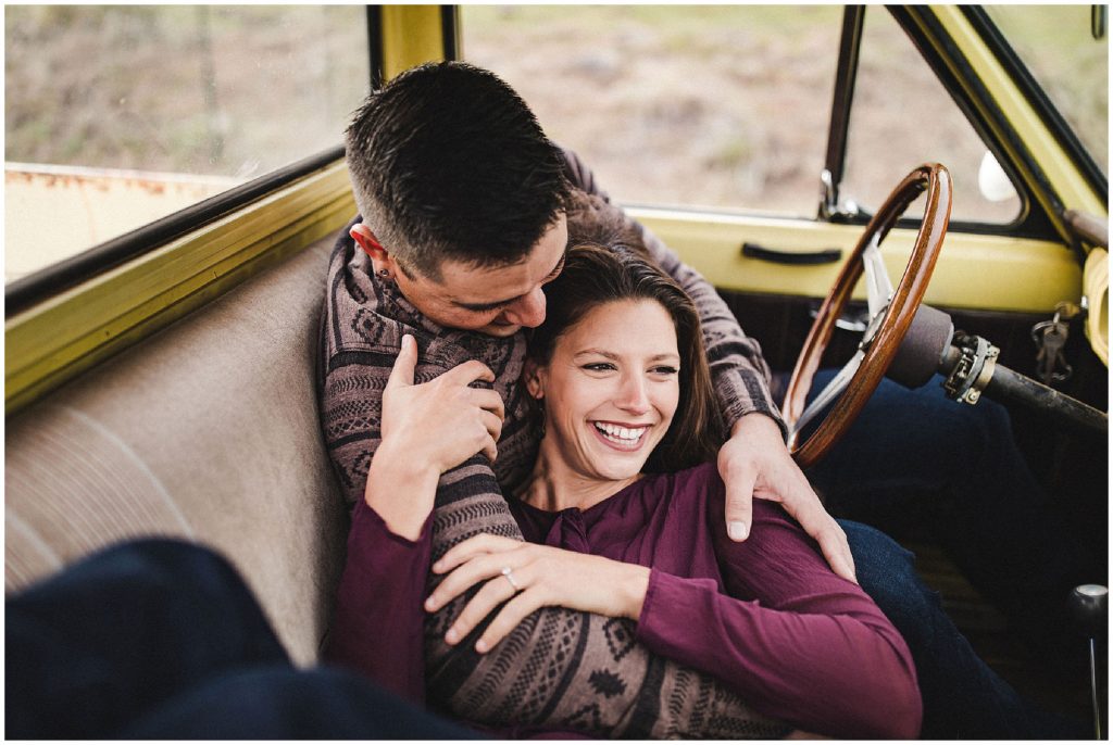 Vintage inspired engagement photos by Ashley Carlascio Photography.