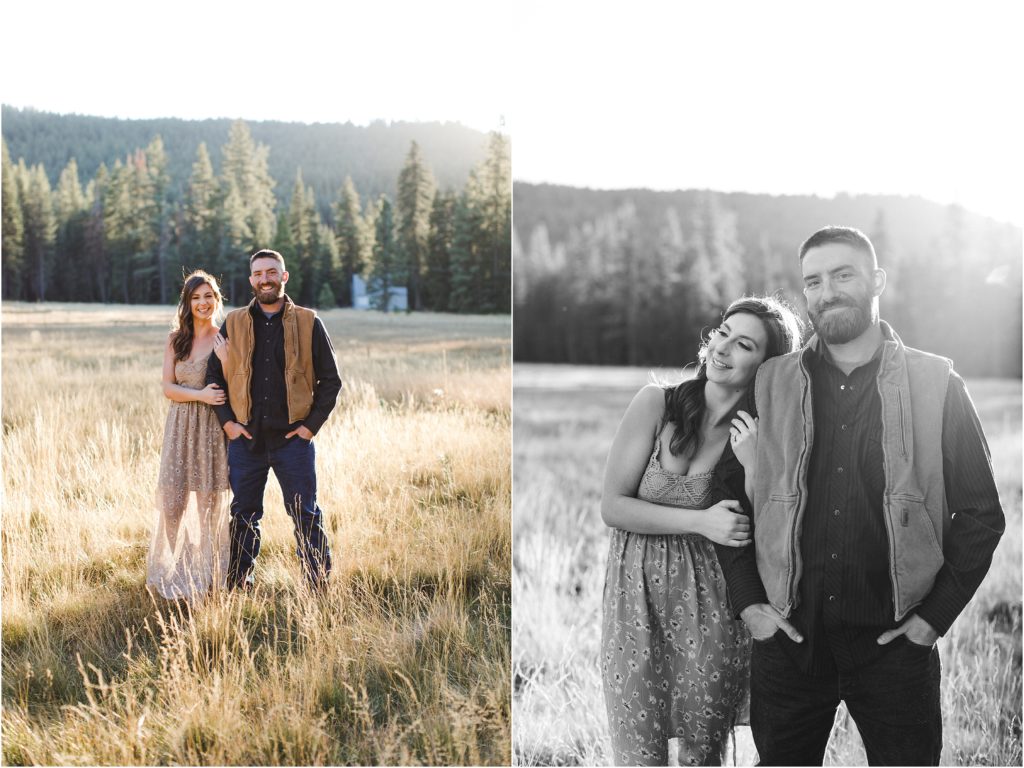 A combined engagement and family session in the small mountain community of Jonesville, CA