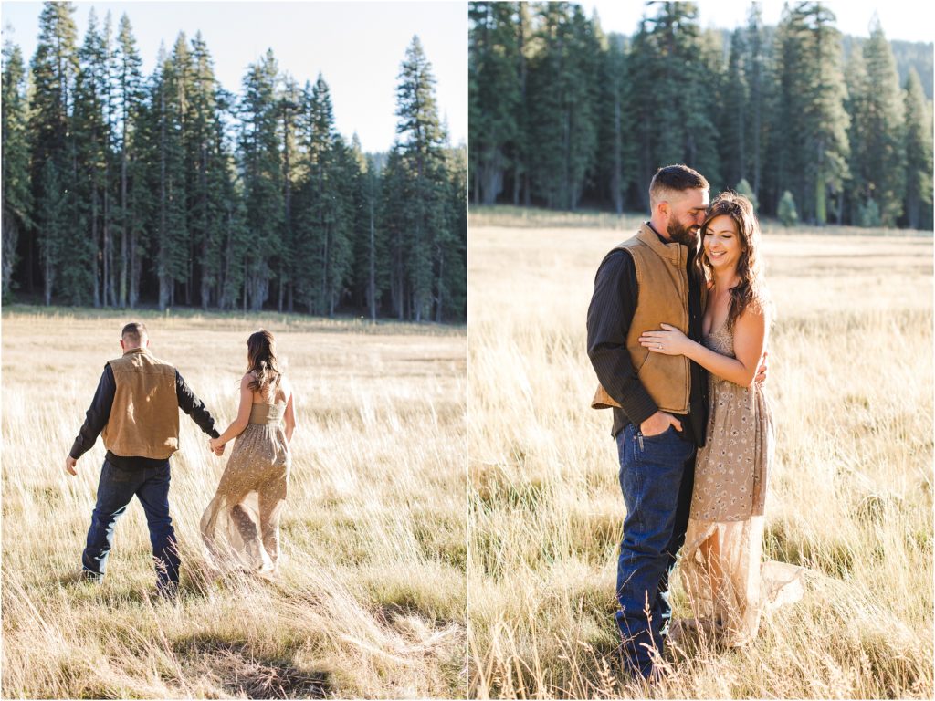 A combined engagement and family session in the small mountain community of Jonesville, CA