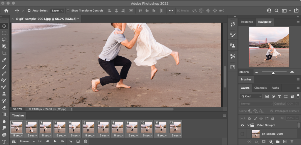 step by step instructions on how to make a gif in photoshop