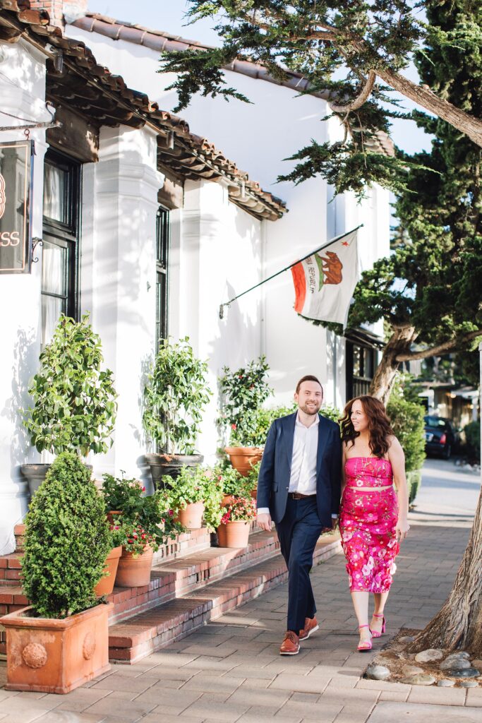 Romantic Downtown + Beach Carmel-by-the-Sea Engagement Session | Megan + Ryan