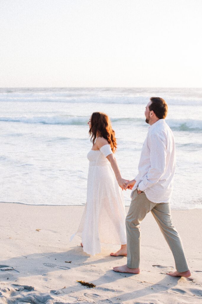 Romantic Downtown + Beach Carmel-by-the-Sea Engagement Session | Megan + Ryan