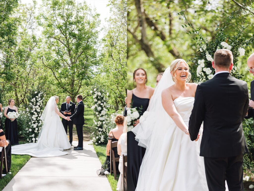 Elegant and Timeless Black and White wedding at The Barn at Pheasant Trail Ranch | Colleen + Trent