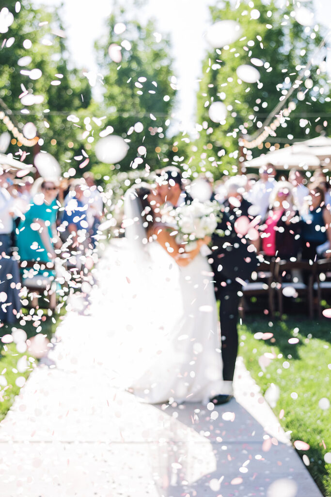 How to Make the Most of a Wedding Ceremony Confetti Exit